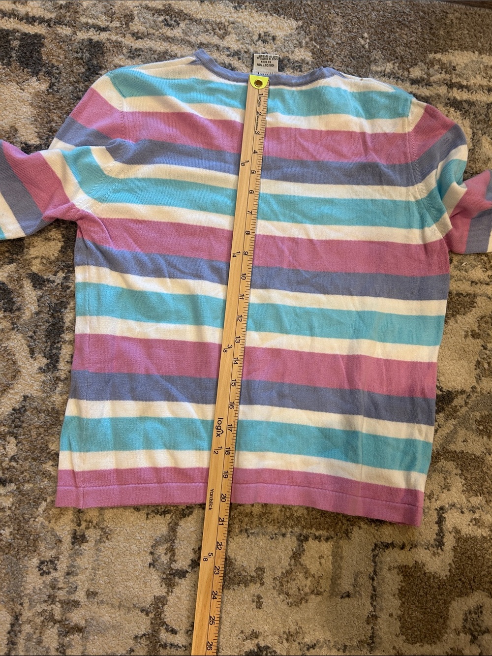 Lilly Pulitzer 2 Pc Set Women’s Pink Palm Wide Leg Pants Striped V Neck Top - Picture 13 of 13